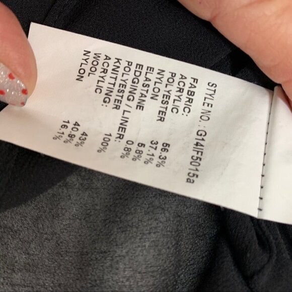 VINTAGE Elegant Prosper Black Sweater Textured Knit Tunic Top S - Picture 7 of 10